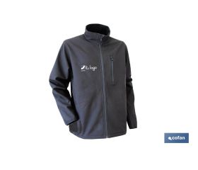 CHAQUETA SOFT SHELL NEGRA LISTER 340g/m  TALLA XXXL